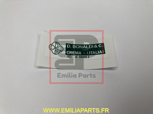 EPS0006 STICKER D. Bonaldi & C. Crema Italia S.P.A. 2D 14-05920 Z - VERT ET BL