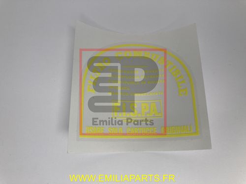 EPS0010 STICKER FILTRO COMBUSTIBILE FISPA JAUNE CLAIRE